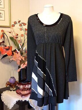 New Dolcezza Designer Midi Dress Unique Multi-Color Premium Quality XL